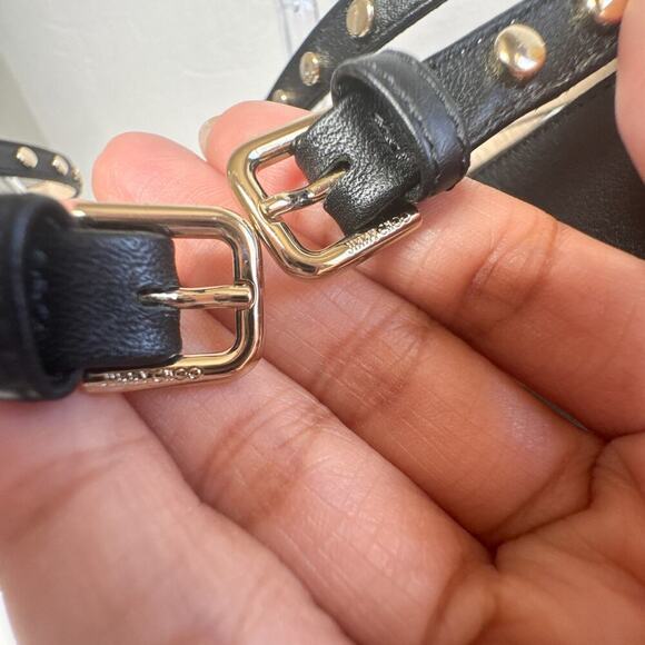 Jimmy Choo Lark 100 Studded Black Bootie Leather Heels Size 39.5 - Picture 13 of 15